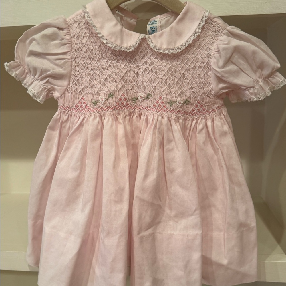 Pink Smocked Baby Dress